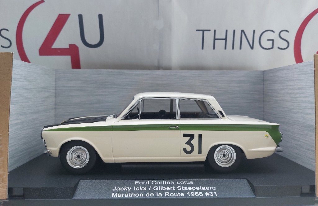 Ixo 1:18 Ford Lotus Cortina Mk.I No.31 Marathon de la Route, Hobby en Vrije tijd, Modelauto's | 1:18, Ophalen of Verzenden, Nieuw
