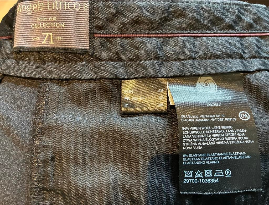 Herenkostuum Angelo Litrico Slim Fit - Jas 46, Broek 48, Ophalen of Verzenden, Zo goed als nieuw, Maat 48/50 (M), Grijs