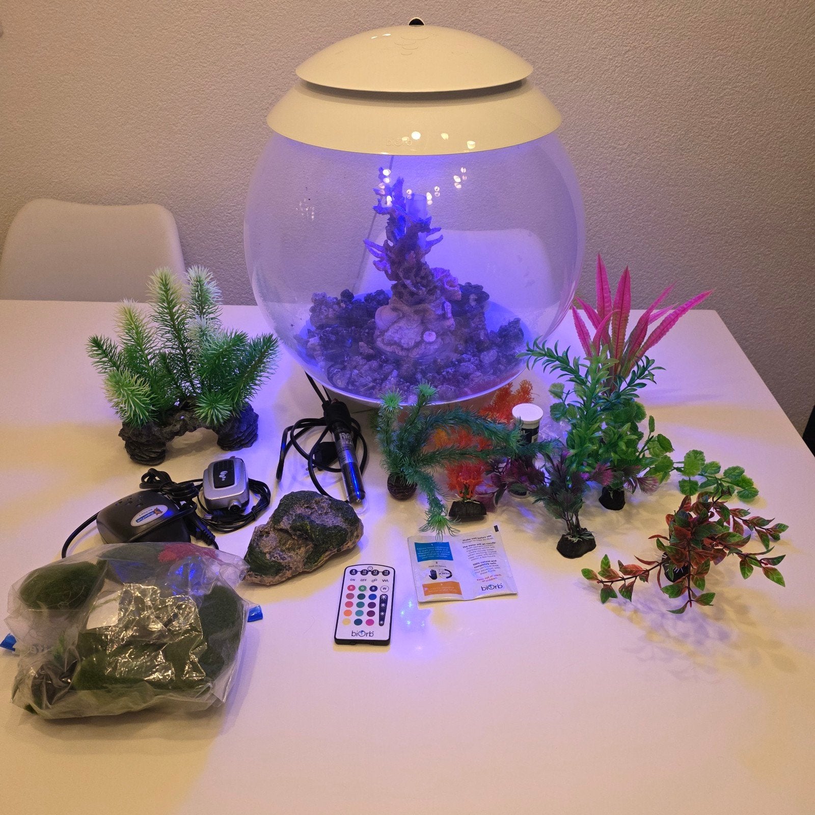 Biorb vissenkom (groot) met veel extra accessoires, Dieren en Toebehoren, Ophalen, Zo goed als nieuw, Leeg aquarium