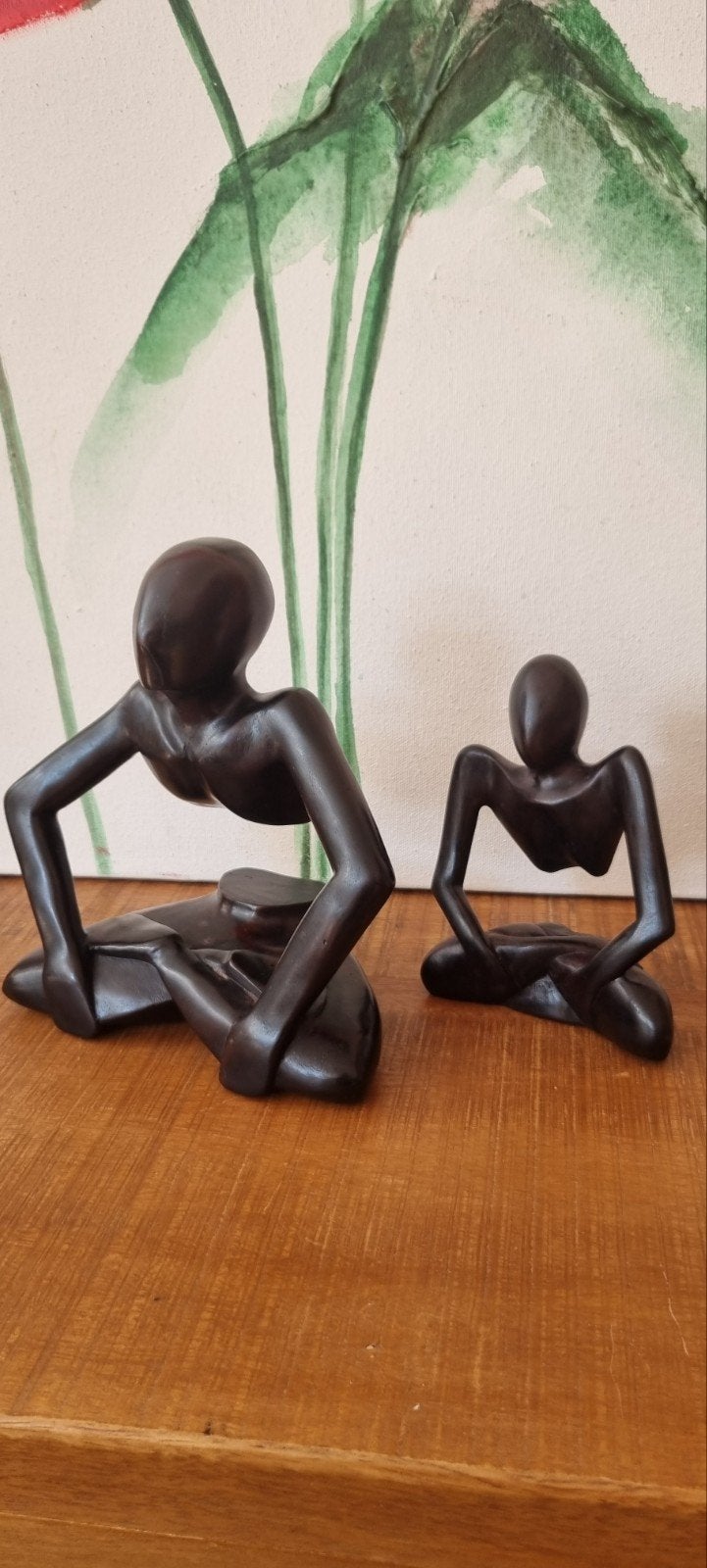 APART ! ebbenhout ebony houten abstract beelden beeld yoga, Antiek en Kunst, Kunst | Beelden en Houtsnijwerken, Beeld, Hout, Abstract