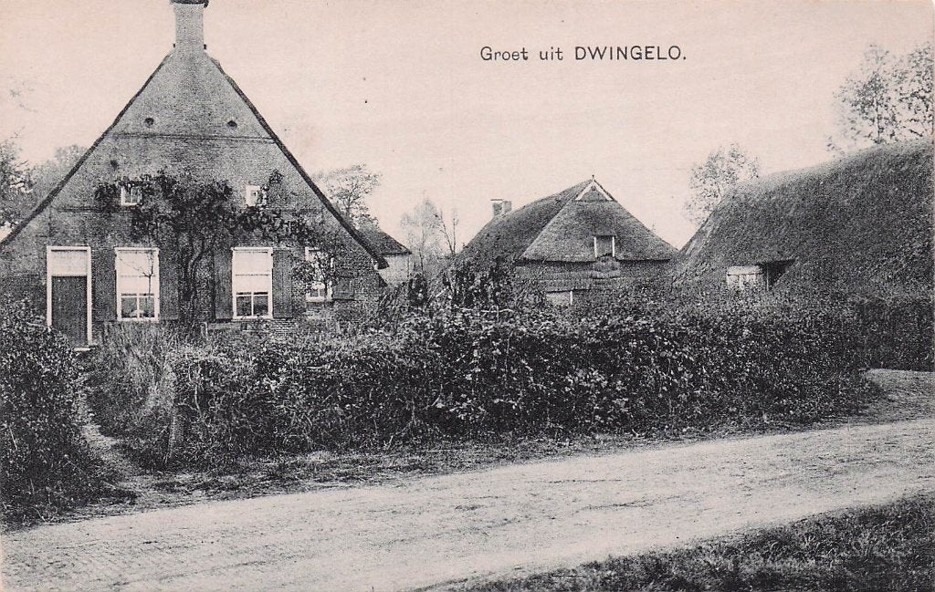 Dwingeloo - Dorpsgezicht met boerderijen (Nauta 12273), Ophalen of Verzenden, Voor 1920, Ongelopen, Drenthe