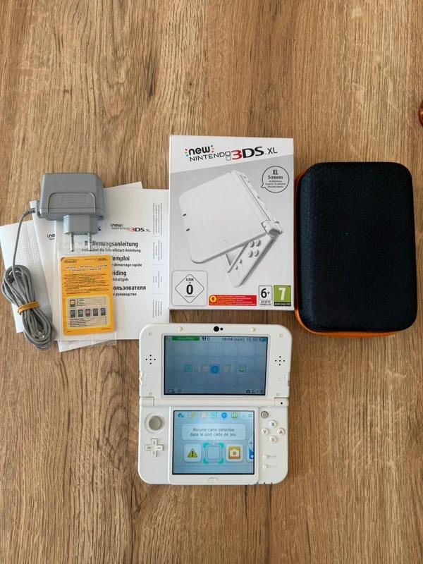 New 3DS XL Wit - CIB + Accessoires, Spelcomputers en Games, Spelcomputers | Nintendo 2DS en 3DS, Zo goed als nieuw, 3DS, Wit, Ophalen of Verzenden