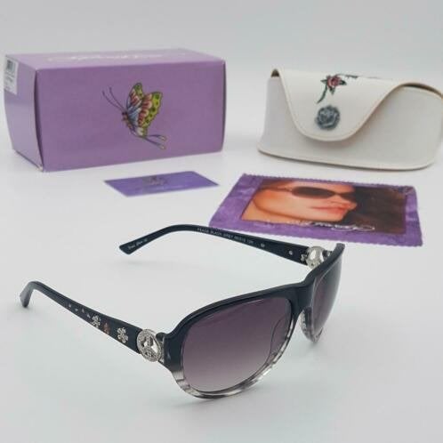 Zonnebril Ed Hardy Peace Black Grey 58-15-128, Overige merken, Zonnebril, Overige kleuren, Nieuw