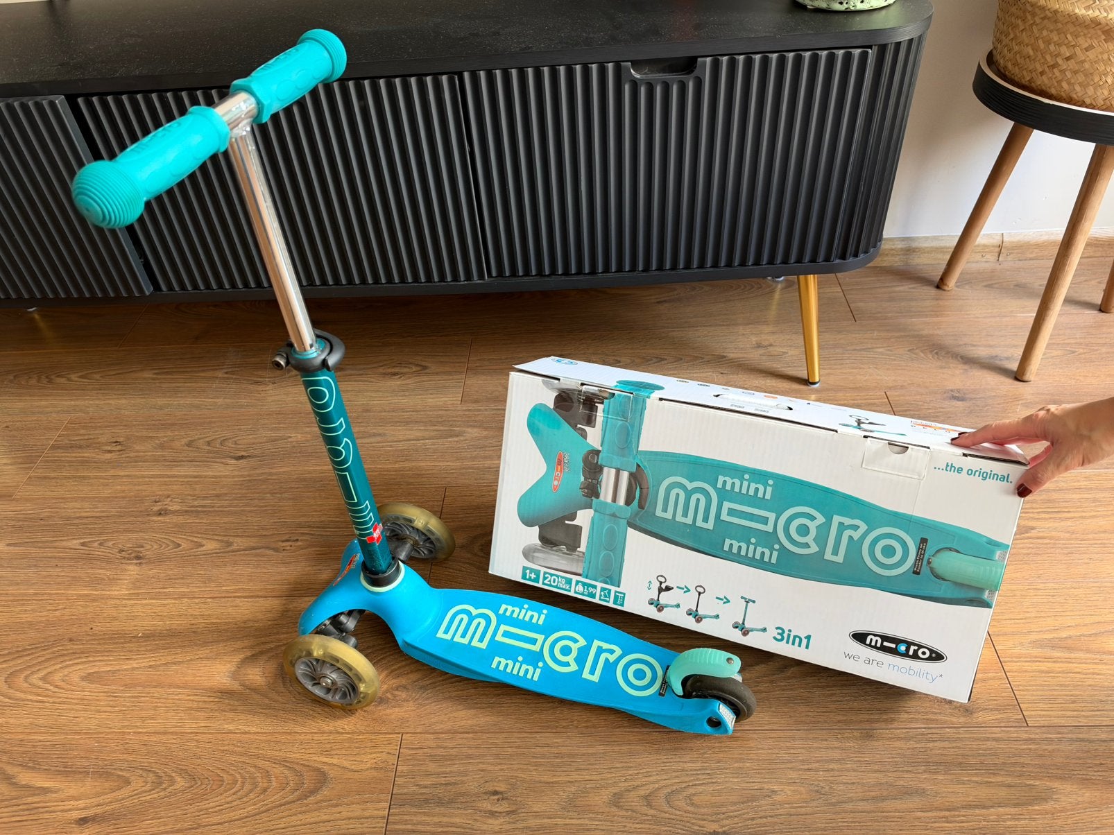 Mini Micro step met LED wielen en zitje (3-in-1), Fietsen en Brommers, Ophalen of Verzenden, Gebruikt, Gewone step