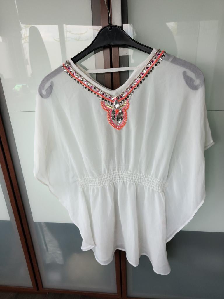 Strand top 152, Meisje, Ophalen of Verzenden, Zo goed als nieuw, Shirt of Longsleeve