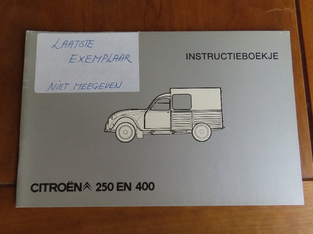 Instructieboek Citroen 250 bestel, Citroen 400 bestel, Ophalen of Verzenden