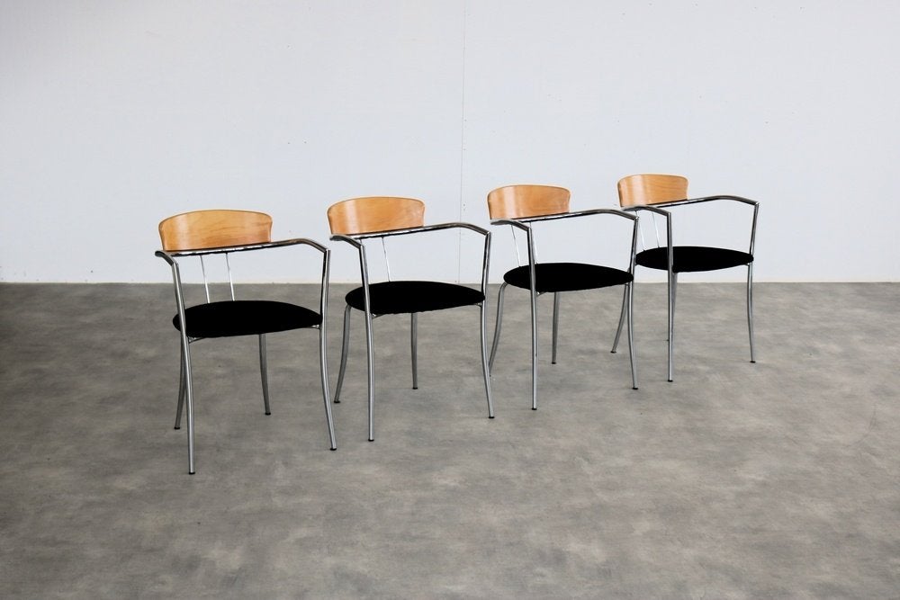 Vintage stoelen | eetkamerstoelen | effezeta | jaren 80, Gebruikt, Bruin, ., Ophalen of Verzenden