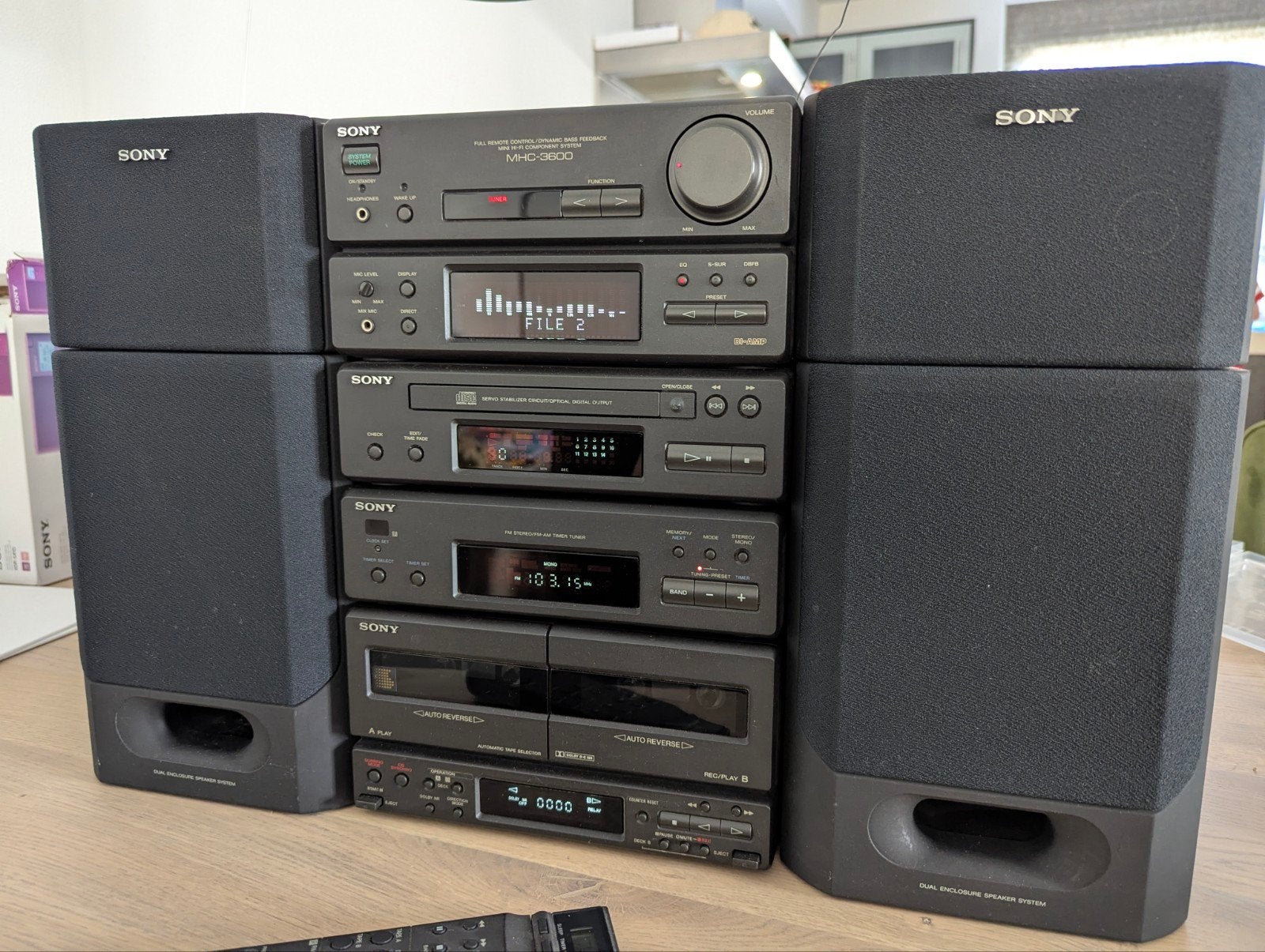 Unieke WERKENDE Sony MHC-3600 Microset uit 1991!, Ophalen, Gebruikt, Tuner of Radio, Sony