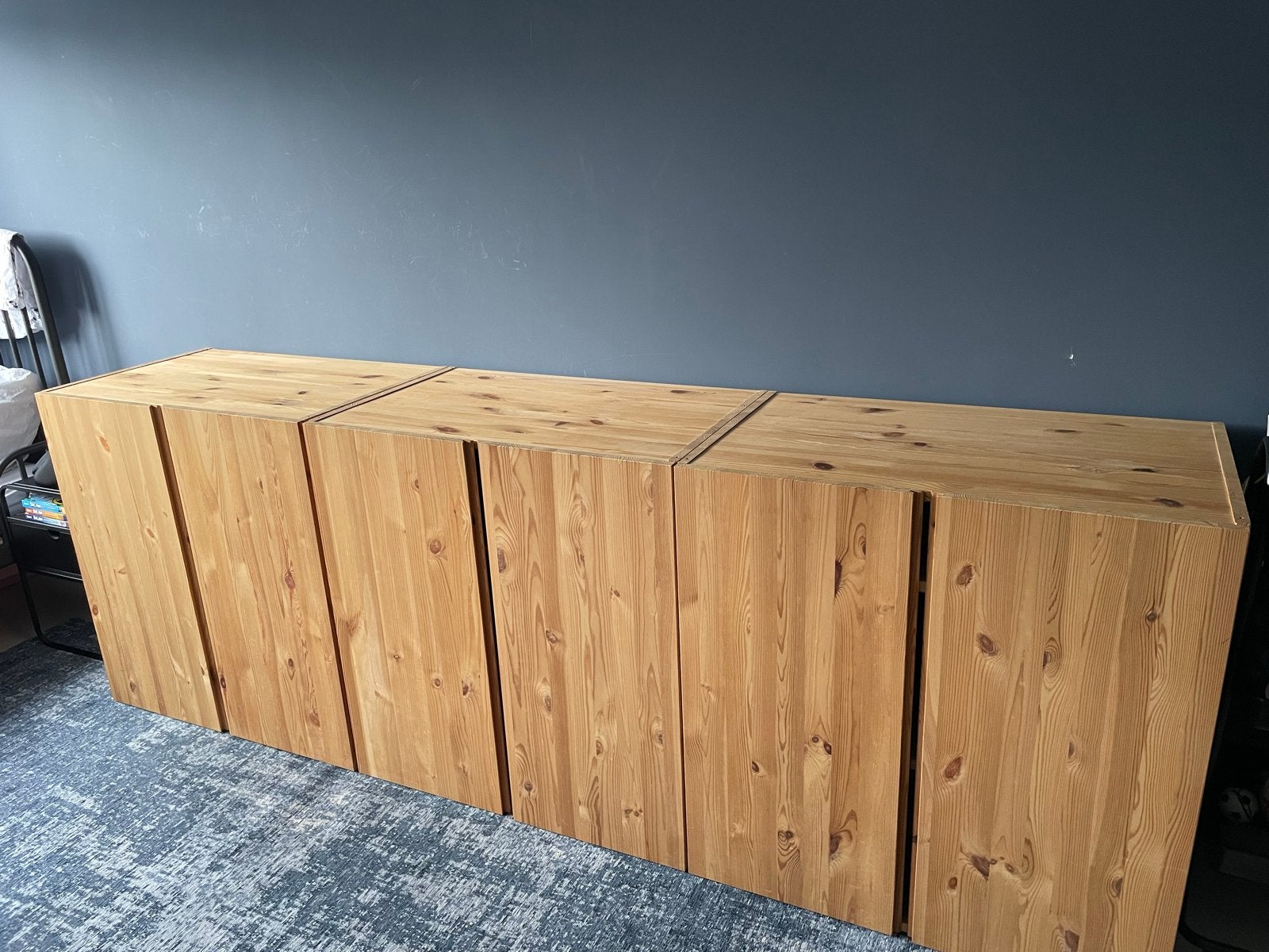 Ikea ivar: Houten kast met deuren - grenenhout, Ophalen, Gebruikt, 200 cm of meer, Grenenhout