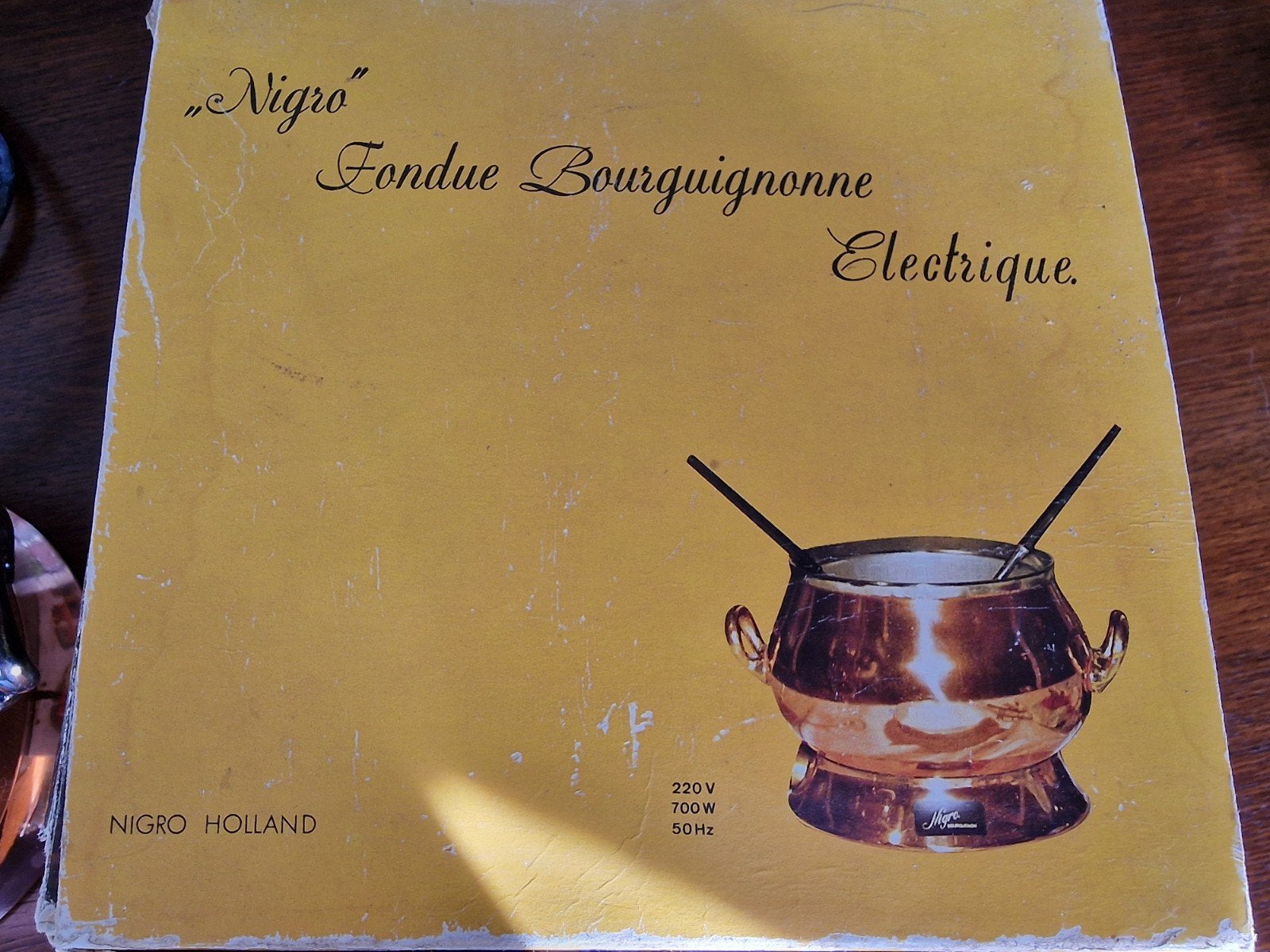 HOLLANDS DESIGN " Nigro" Fondue Bourguignonne Electrique, Witgoed en Apparatuur, Fonduesets, Ophalen, Zo goed als nieuw, Elektrisch