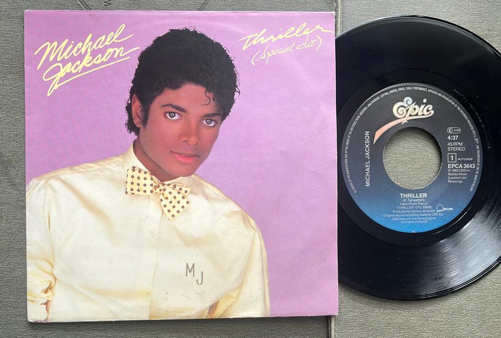 Michael Jackson - Thriller 7” NL 1983, Cd's en Dvd's, Vinyl Singles, Gebruikt, 7 inch, Ophalen of Verzenden, Pop