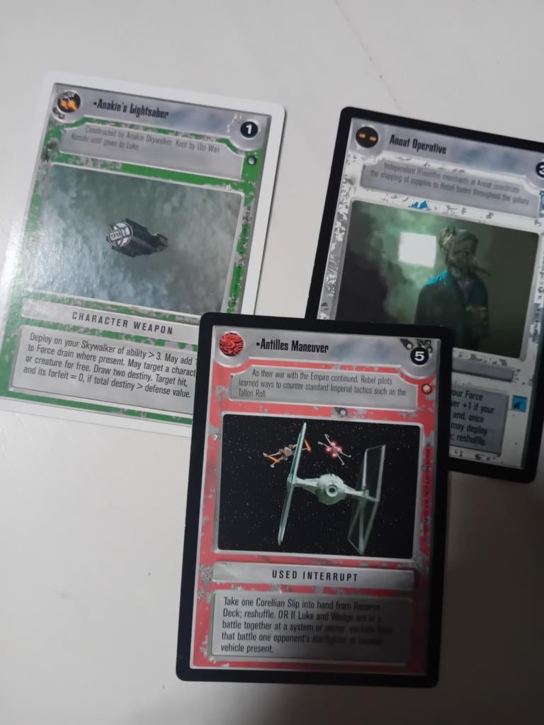 Star Wars CCG kaarten ca 1996, Ophalen of Verzenden, Zo goed als nieuw, Spel