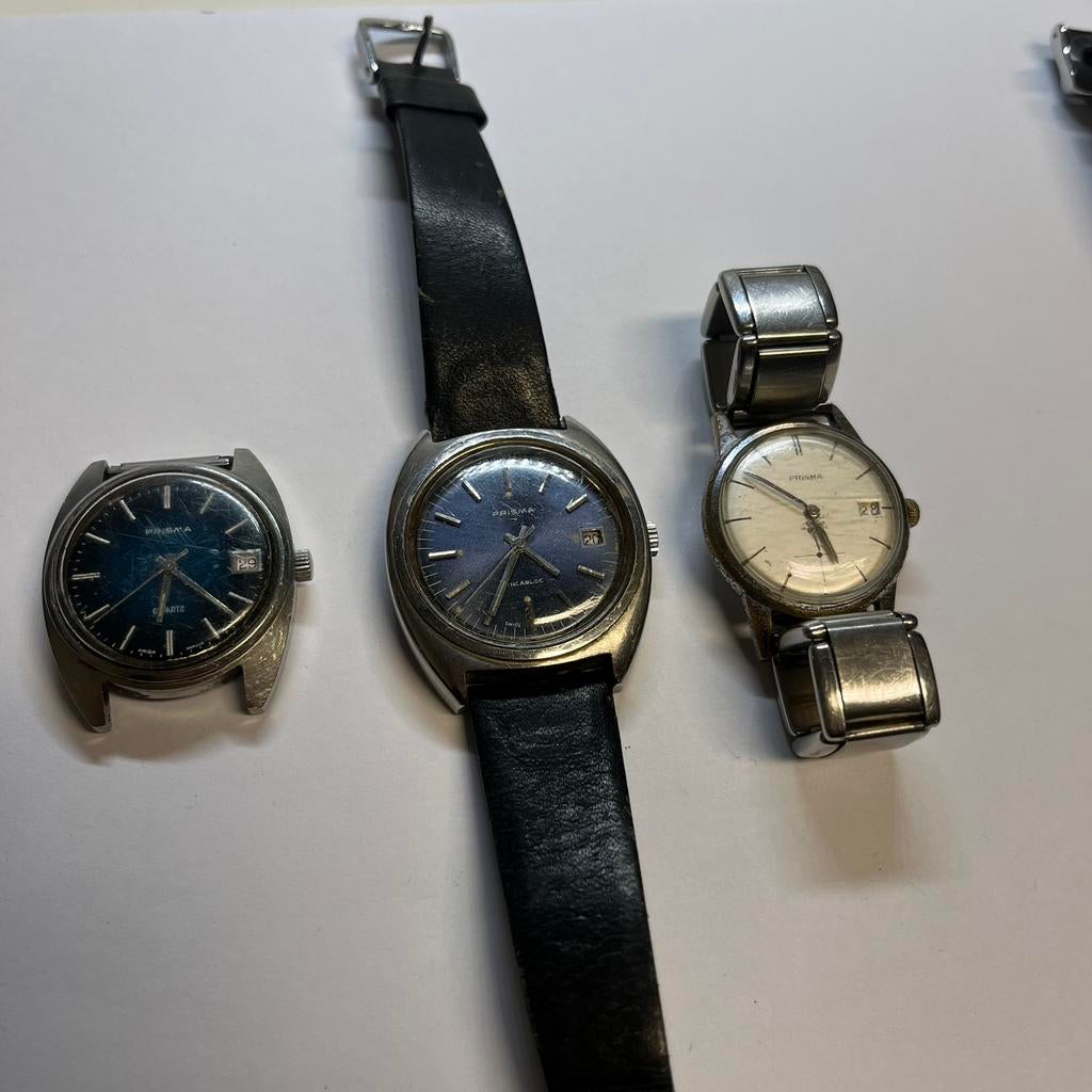 5x Prisma Vintage Zwitserse Mechanische / Quartz Horloged, Overige merken, Staal, //, Polshorloge