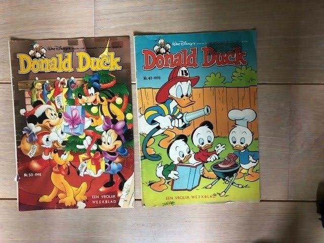 2 Donald Ducks uit 1993, Gelezen, Ophalen of Verzenden, Donald Duck, Meerdere stripboeken