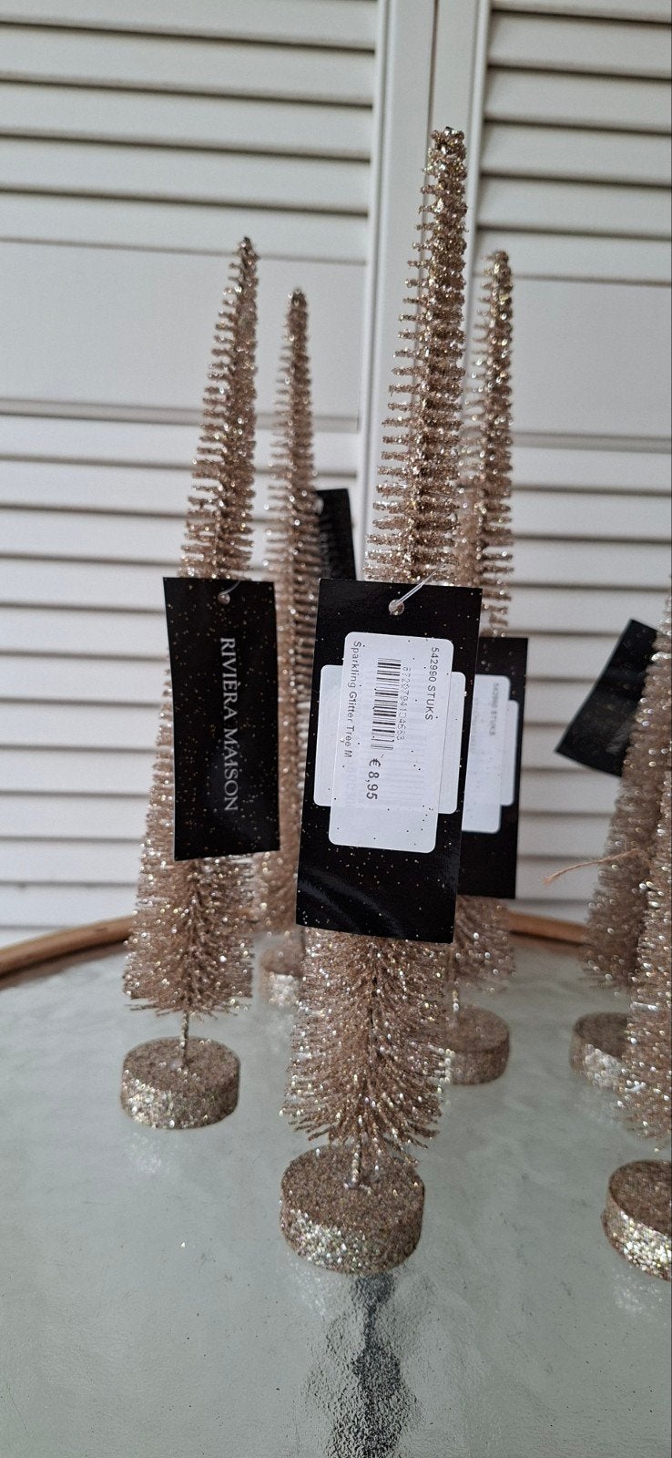 6x Riviera Maison Sparkling Glitter Tree maat M, Ophalen of Verzenden, Nieuw