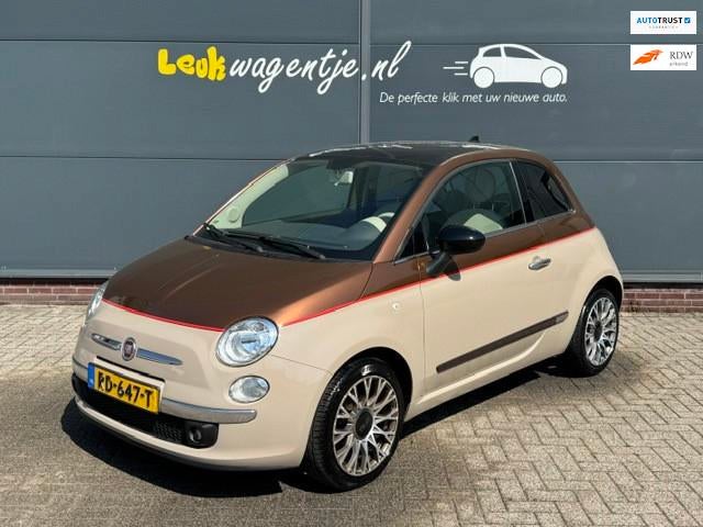 Fiat 500 1.2 Lounge *uniek tweekleurig *pano *airco *16”, Auto's, Fiat, Bedrijf, Te koop, ABS, Airbags, Airconditioning, Bluetooth