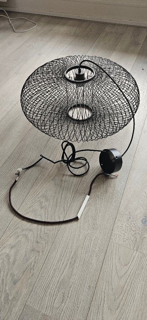 Zwarte bamboe hanglamp Good & Mojo, Ophalen, Zo goed als nieuw