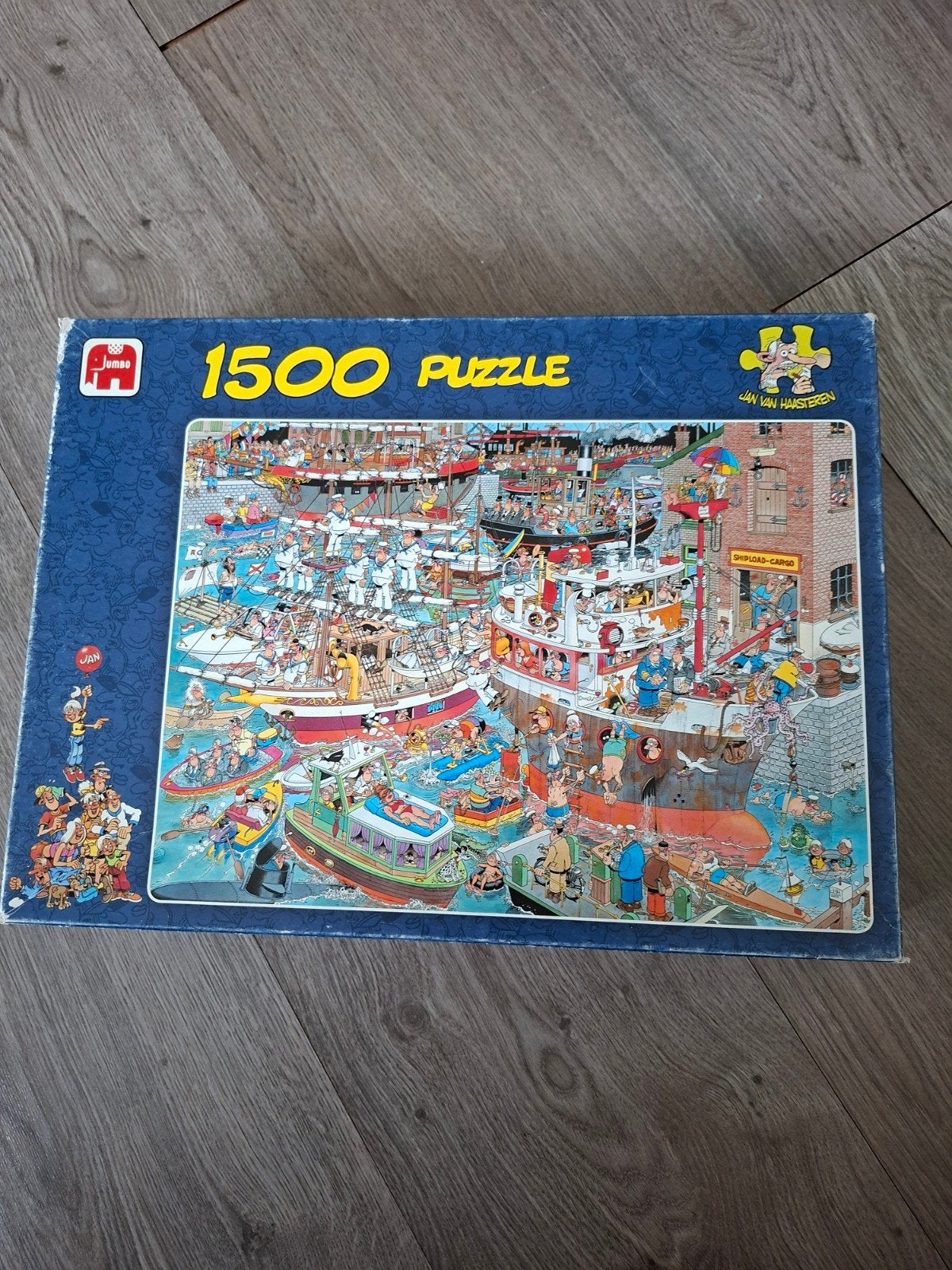 Jan van Haasteren puzzel 1500 stukjes - Haven, Ophalen of Verzenden, 500 t/m 1500 stukjes, Gebruikt, Legpuzzel