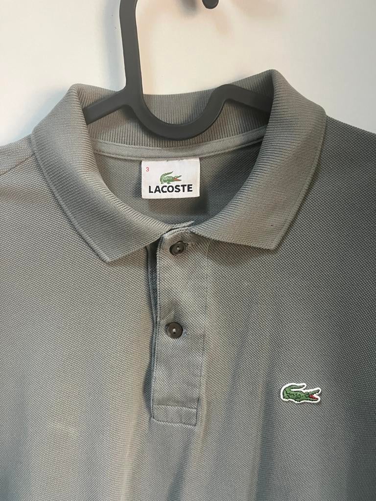 Lacoste Poloshirt grijs - groen, Ophalen of Verzenden, Zo goed als nieuw, Maat 46 (S) of kleiner, Grijs