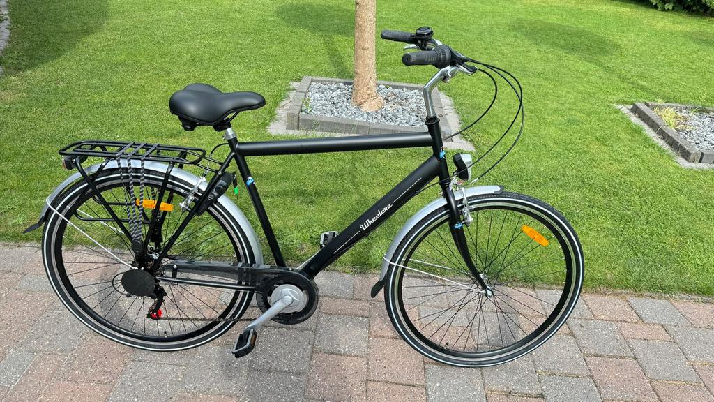 Wheelerz herenfiets + tassenrekje, Versnellingen, Zo goed als nieuw, 53 tot 57 cm, Ophalen