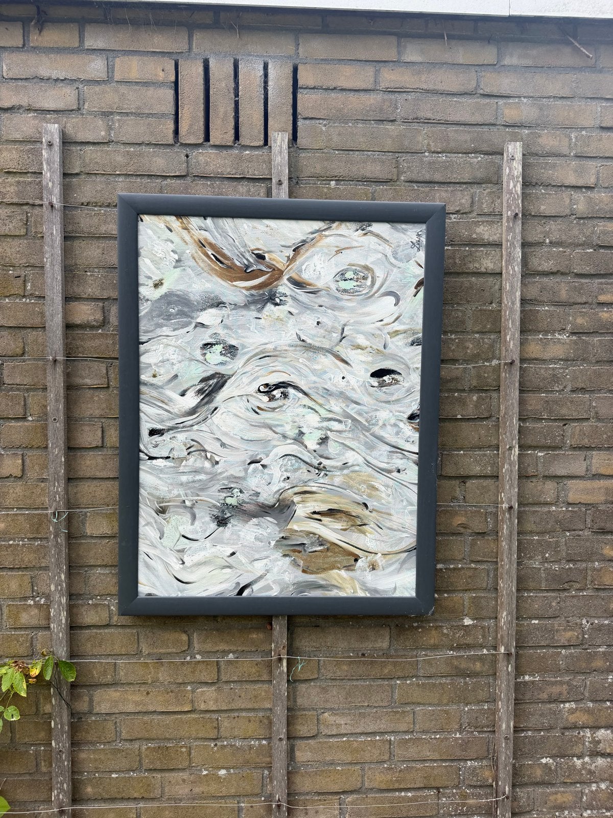 Abstract Schilderij, Antiek en Kunst, Kunst | Schilderijen | Modern, Ophalen, Abstract, Ingelijst, Olieverf