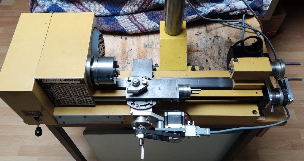 Hobbymat MD65 + BFE65 draai/frees bank, Ophalen, Gebruikt, Metaaldraaibank, Minder dan 500 mm