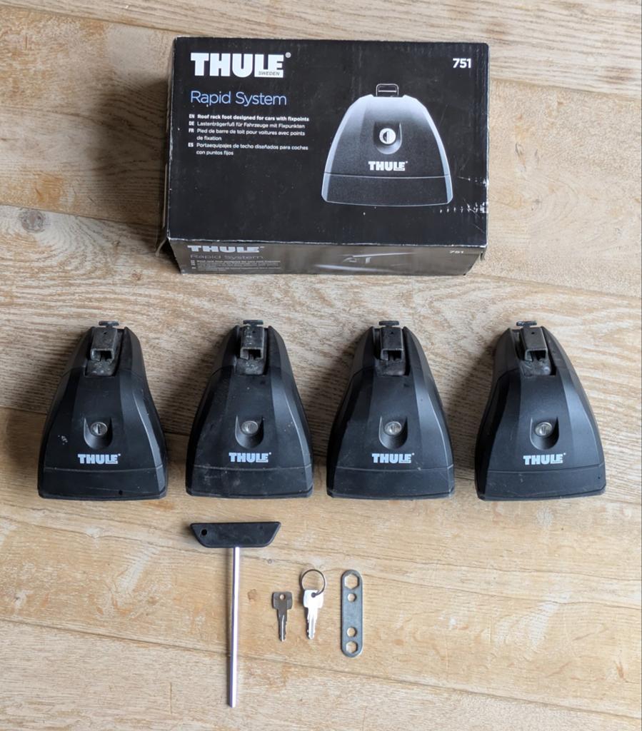 Thule Rapid System 751 voetenset, Auto diversen, Dakdragers, Ophalen, Gebruikt