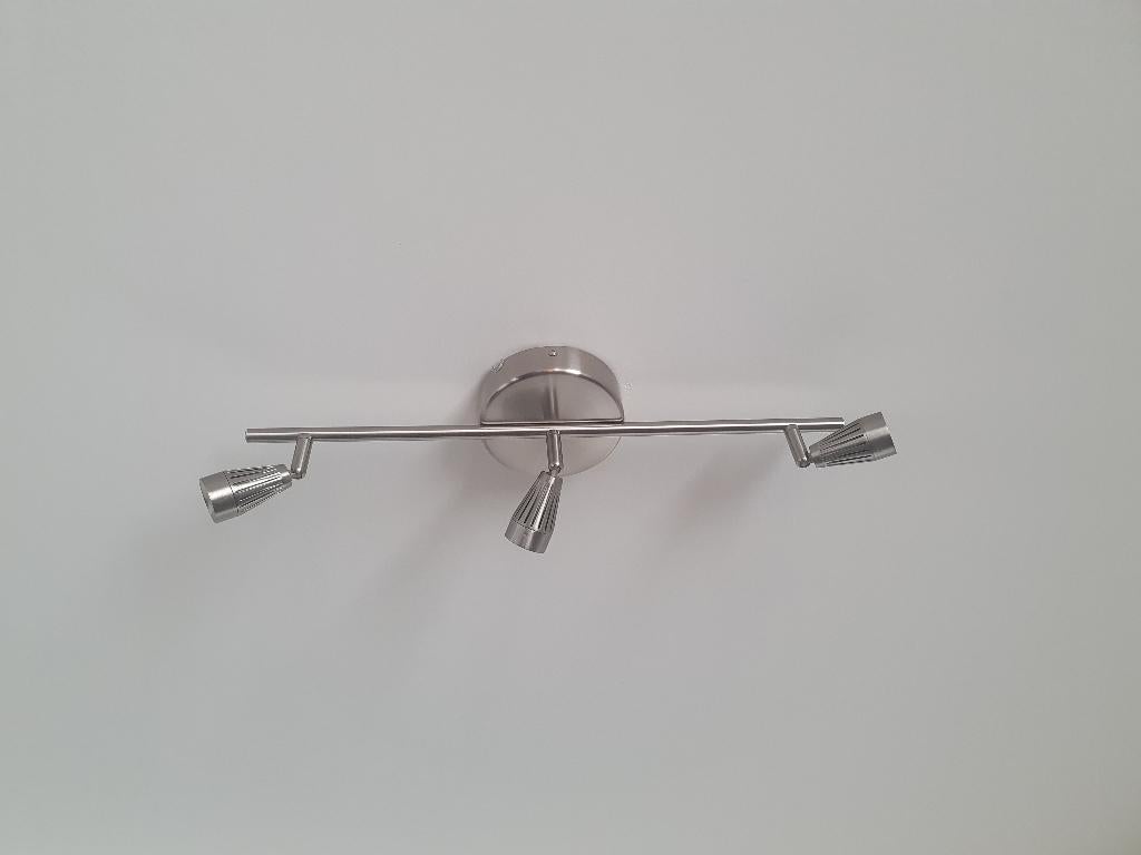9 stuks IKEA RYMDEN led 3 spots rvs, Ophalen of Verzenden, Zo goed als nieuw, Metaal, Modern