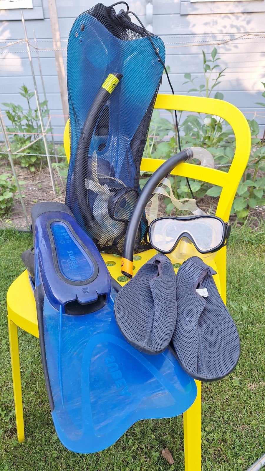 Complete snorkelsets met duikbril, waterschoentjes, flip, Ophalen