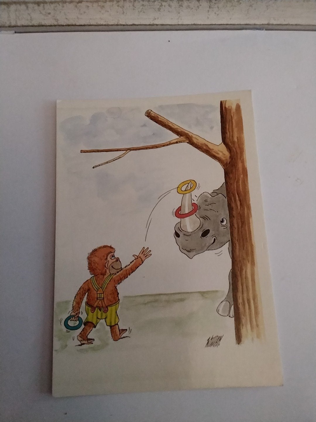 AAP. GOOIT RINGEN OVER NEUS VAN NEUSHOORN, Ophalen of Verzenden, 1980 tot heden, Overige thema's