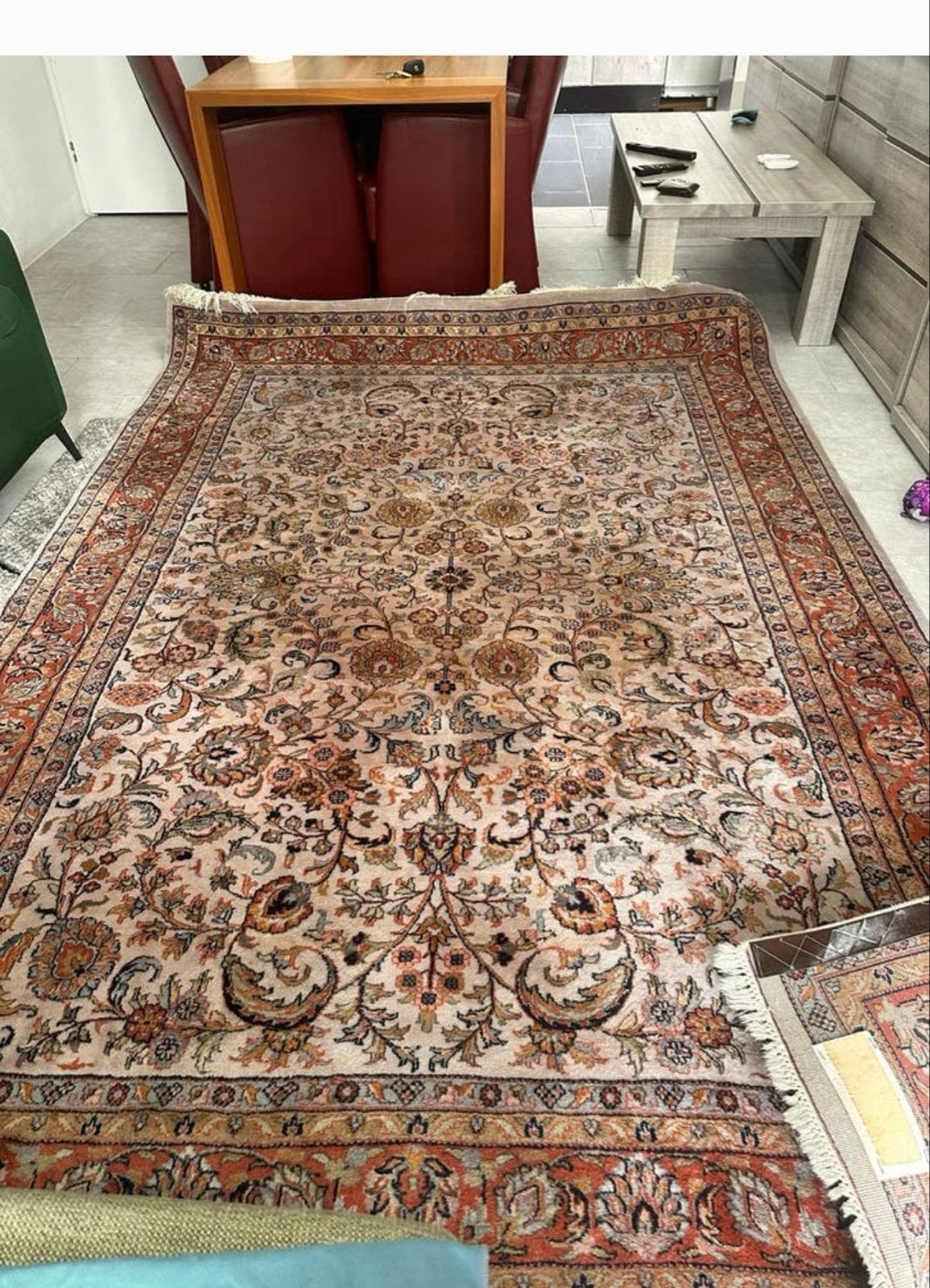 Prachtig handgemaakt Perzisch tapijt 300x200 cm, Gebruikt, Beige, Ophalen of Verzenden, 200 cm of meer