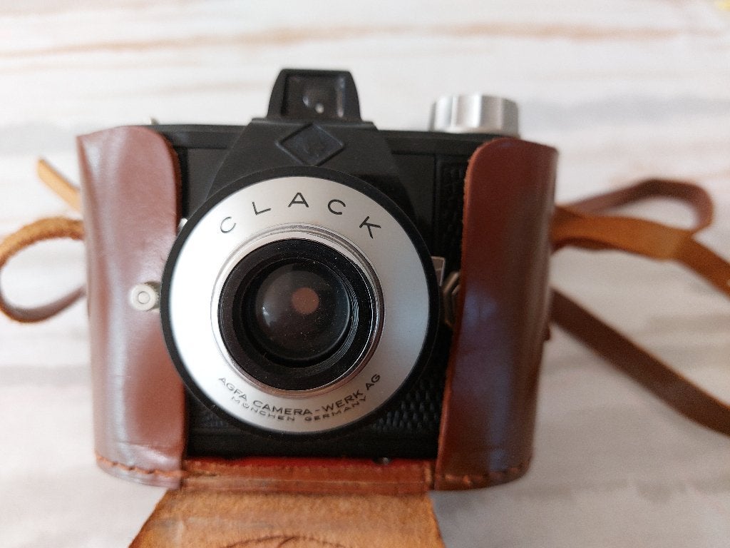 Vintage Clack Agfa Camera werk AG, Audio, Tv en Foto, Ophalen of Verzenden, Gebruikt, Compact, Overige Merken