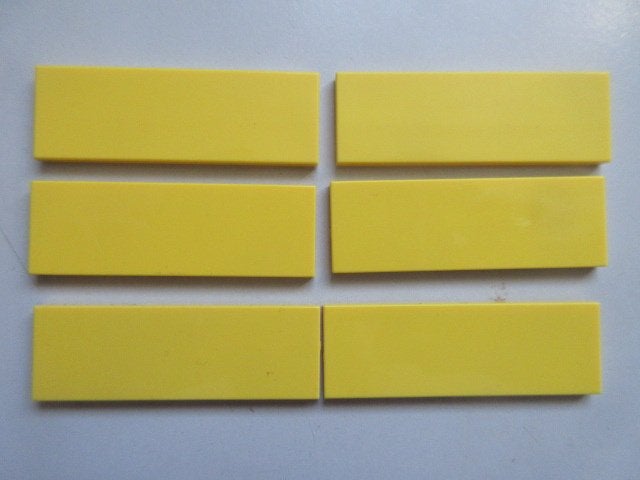nr. 0377, 6 Gele tegels 2x6, Ophalen of Verzenden, Zo goed als nieuw, Lego