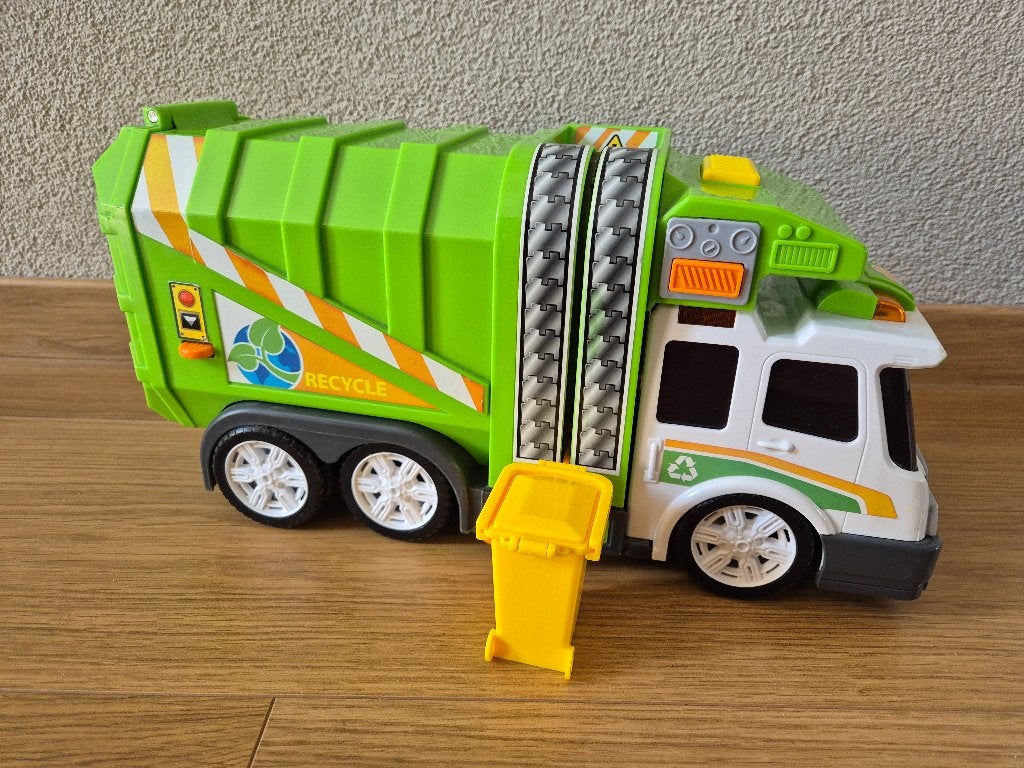Dickie Toys vuilniswagen met licht en geluid, Ophalen of Verzenden, Gebruikt