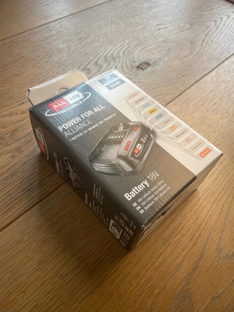 Nieuw: Bosch Power For All Accu 18V (2.5 Ah) Ongebruikt!, Ophalen of Verzenden, Nieuw