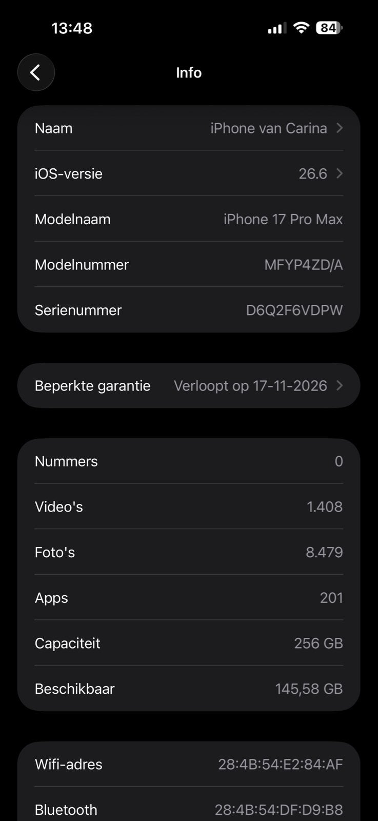 iPhone 17 Pro Max 256GB - Zo goed als nieuw, Telecommunicatie, Mobiele telefoons | Apple iPhone, Blauw, Zo goed als nieuw, Zonder simlock