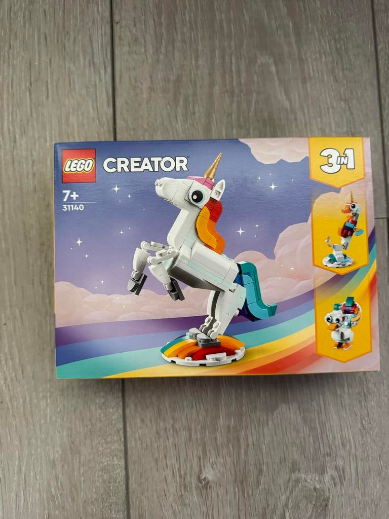 LEGO Creator 31140 Magische Eenhoorn 3-in-1 set, Lego, Nieuw, Ophalen of Verzenden, Ongeopend/sealed