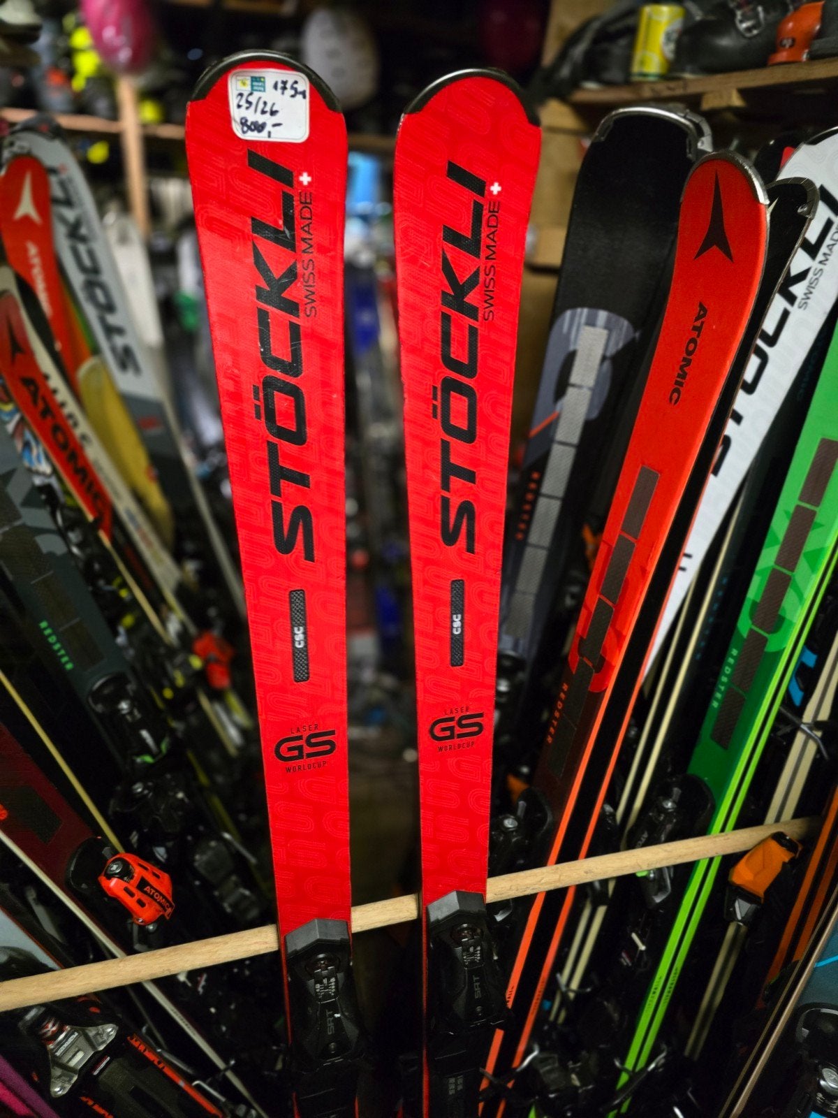 175cm STOCKLI LASER GS CSC WORLDCUP 1600€ VOOR KENNERS SWISS, Sport en Fitness, Skiën en Langlaufen, Overige merken, 160 tot 180 cm