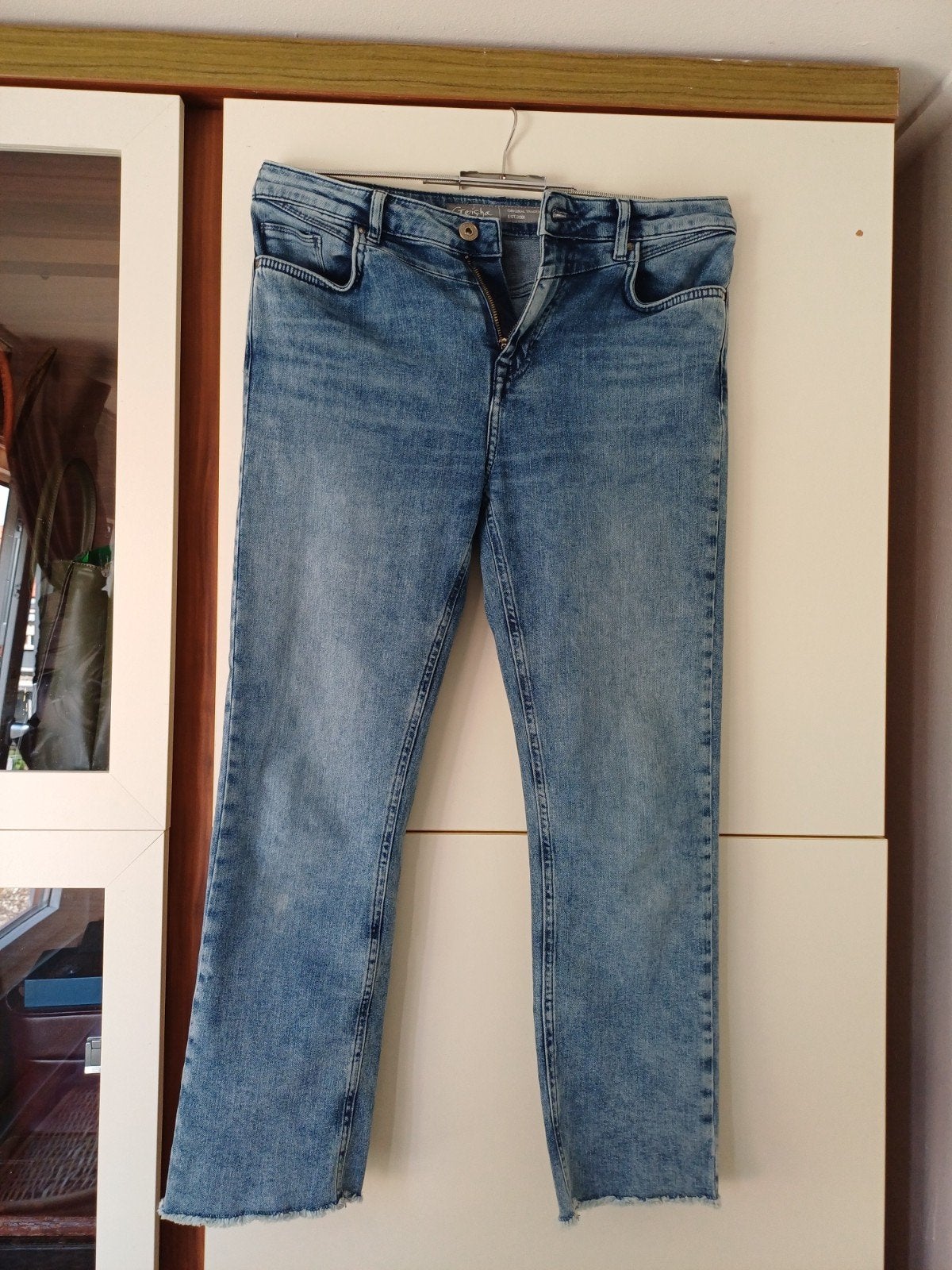 GEISHA BROEK.  Zgan, Kleding | Dames, Ophalen of Verzenden, Zo goed als nieuw, Blauw, W28 - W29 (confectie 36)