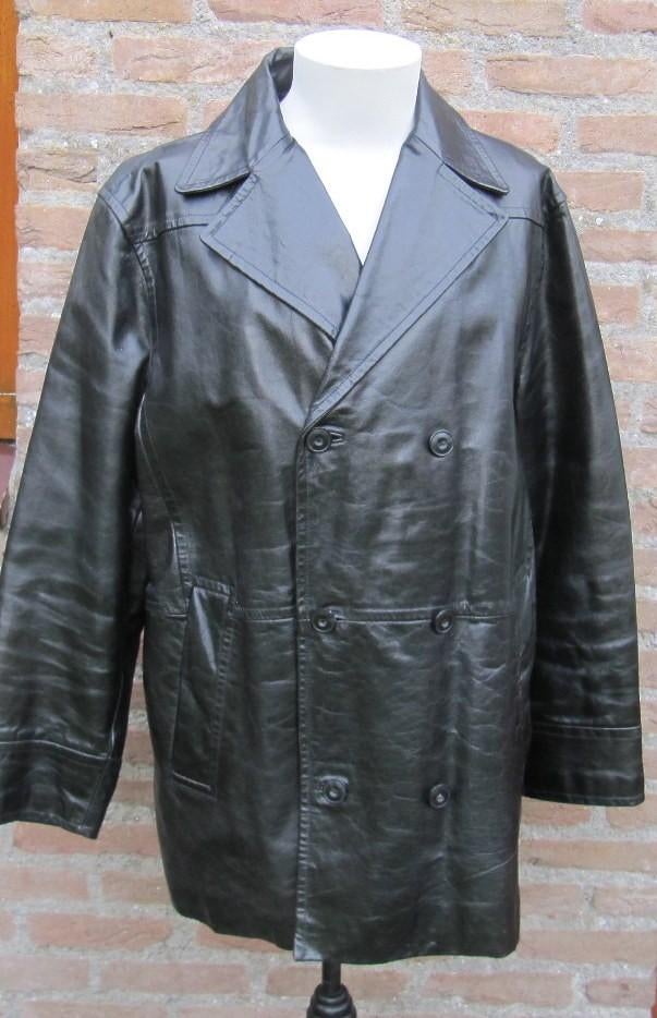 Mexx Leren heren 3/4 jas maat XL zwart leder Cuir zgan, Mexx, Zwart, Maat 56/58 (XL), Ophalen of Verzenden
