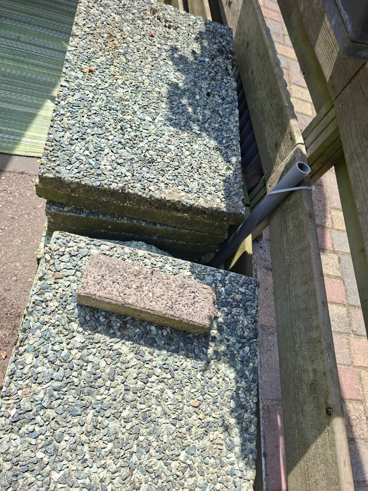 Gewassen grindtegels 40x60 cm, Tuin en Terras, Ophalen, Gebruikt, Grind, Terrastegels