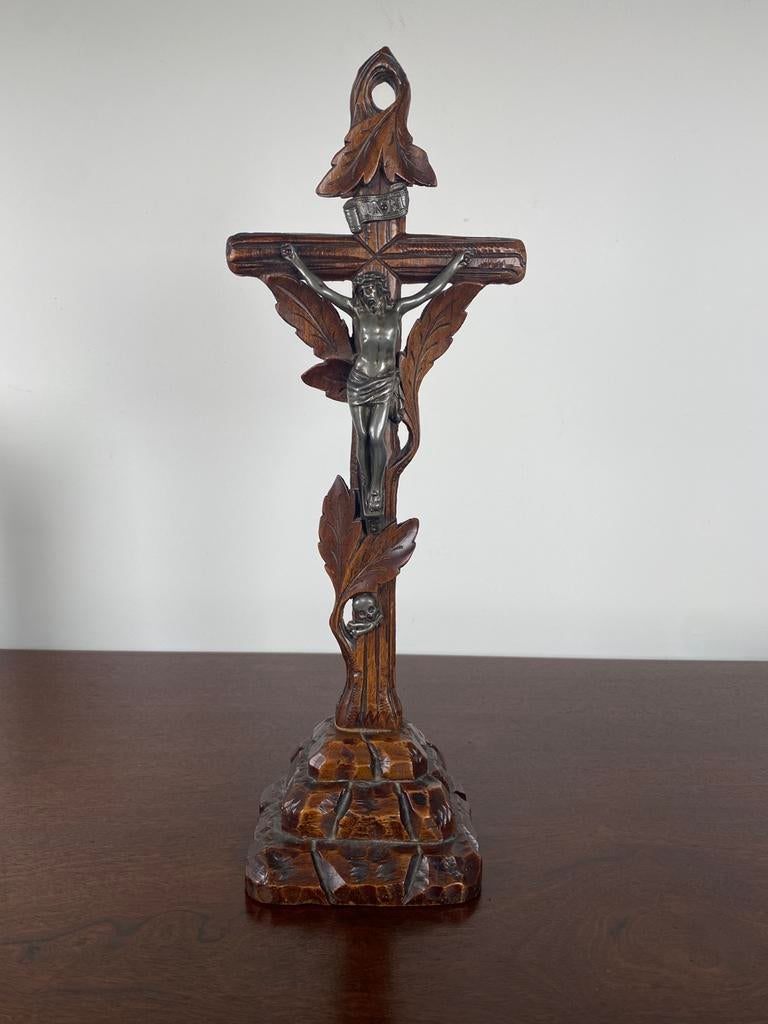 Zwarte woud crucifix - zeldzaam, Antiek en Kunst, Ophalen of Verzenden