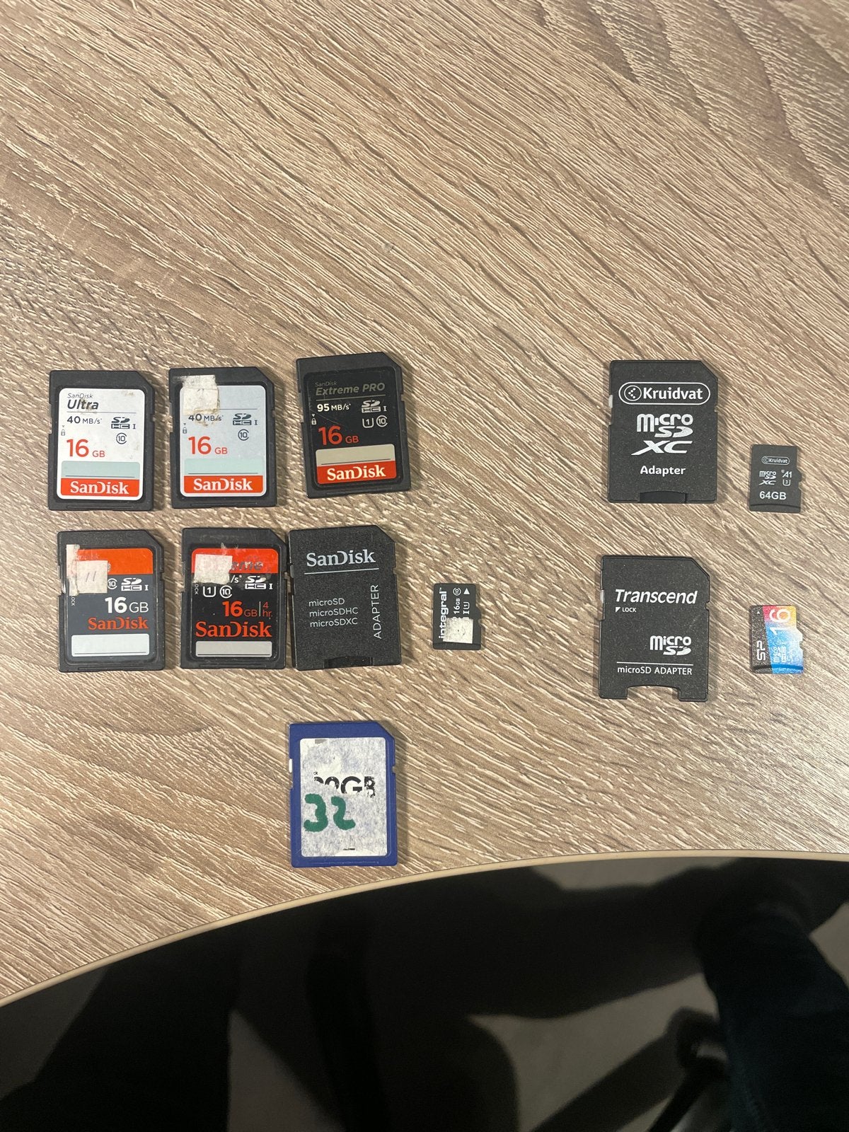 Diverse SD- en MicroSD-kaarten - 16GB, 32GB, 64GB, Audio, Tv en Foto, SD, Gebruikt, Ophalen of Verzenden, Fotocamera