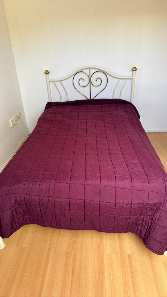 Witte bed 1,20 breed, Gebruikt, Ophalen of Verzenden, Twijfelaar, 120 cm