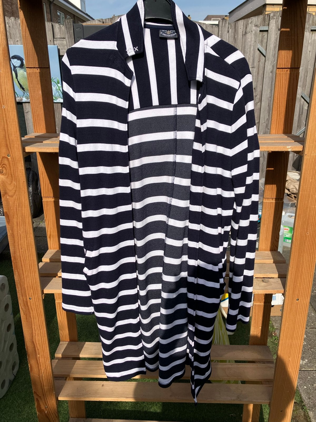 La Martina gestreept vest/cardigan, Ophalen of Verzenden, Gedragen, Maat 38/40 (M), Blauw