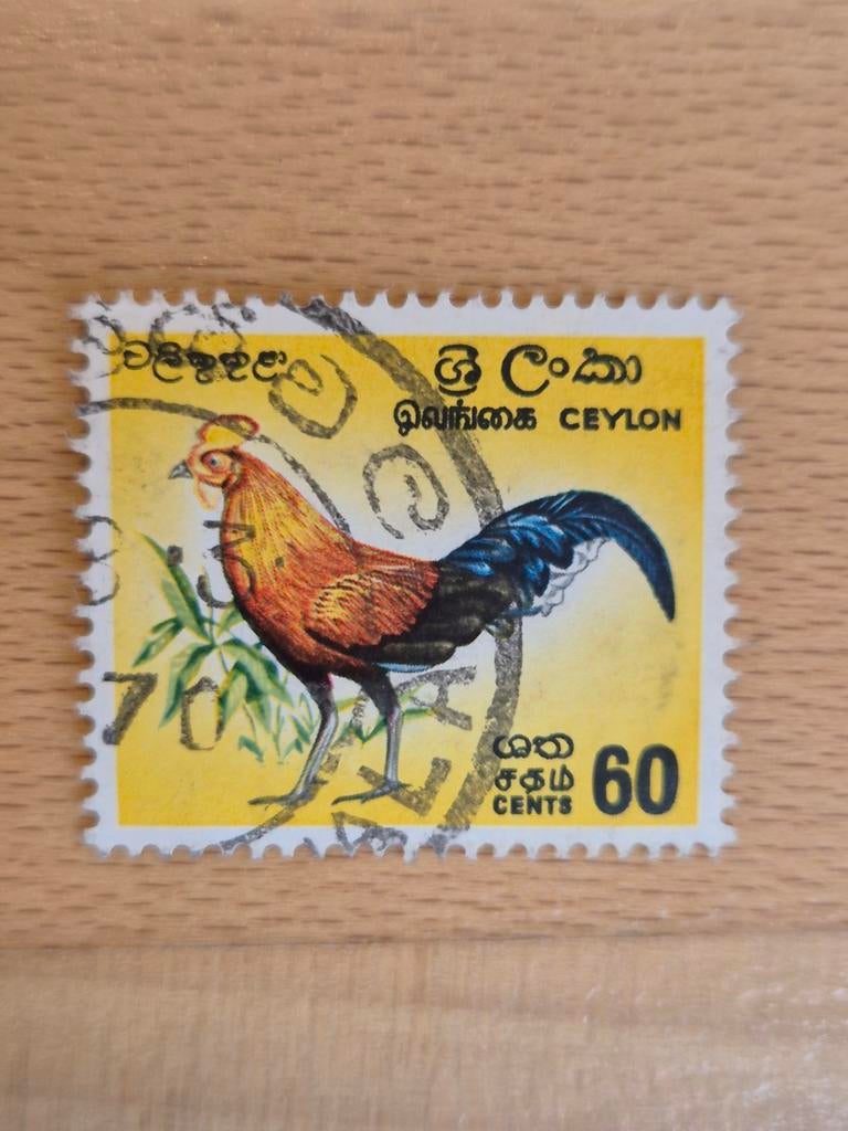 Ceylon 1966 vogel, Postzegels en Munten, Postzegels | Azië, Gestempeld, Zuid-Azië, Ophalen of Verzenden