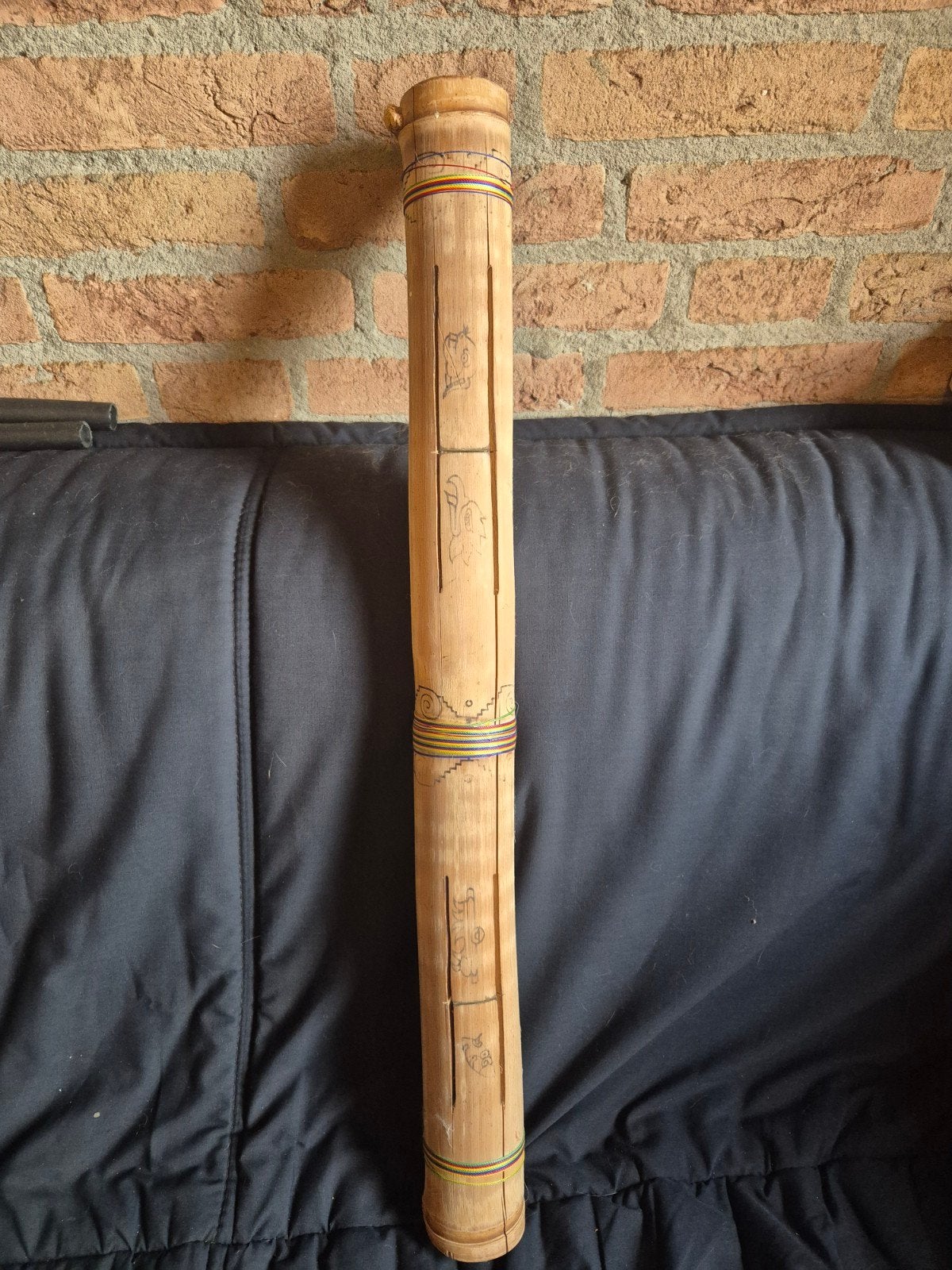 Regenmaker van bamboe uit Mexico, Hout, Handgemaakt, Overige typen, Ophalen of Verzenden