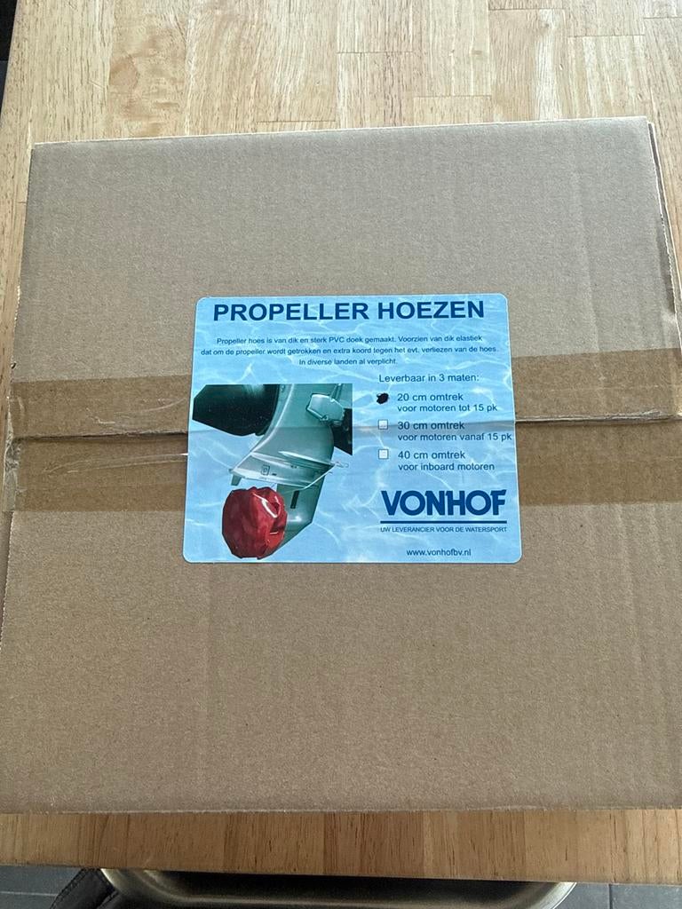 Nieuwe buitenboordmotor propeller hoes 20cm tot 15 pk, Watersport en Boten, Ophalen of Verzenden, Nieuw, Motor en Techniek