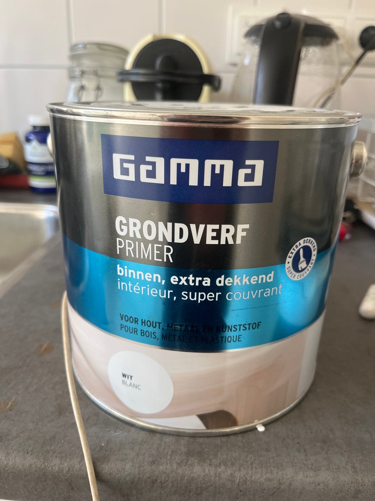 Gamma Grondverf Primer Wit - Binnen Extra Dekkend, Ophalen, Nieuw, Overige typen