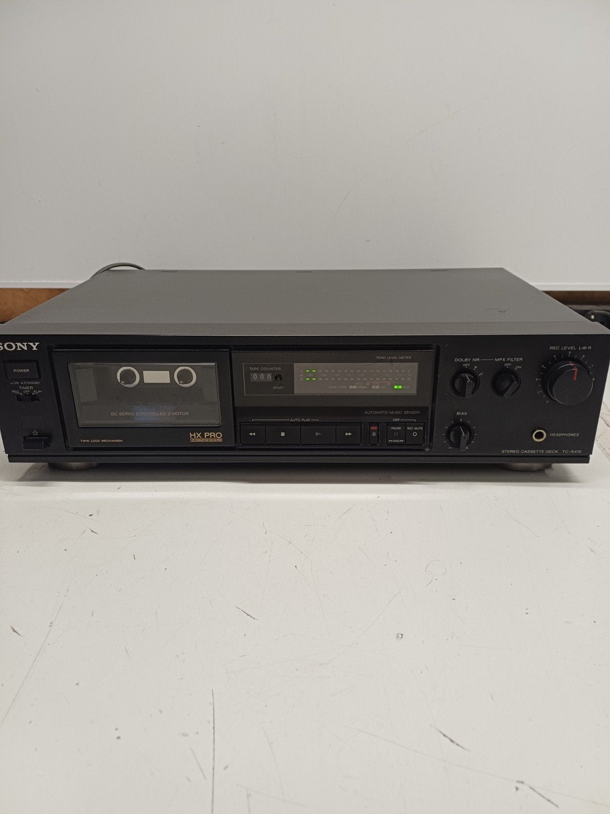 Sony TC-K410 Stereo Cassettedeck - Goede staat, werkt prima, Audio, Tv en Foto, Cassettedecks, Ophalen of Verzenden, Enkel, Sony